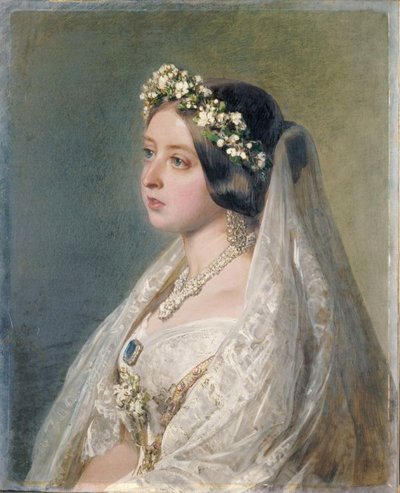 Queen Victoria in her Wedding Dress by Franz Xaver Winterhalter